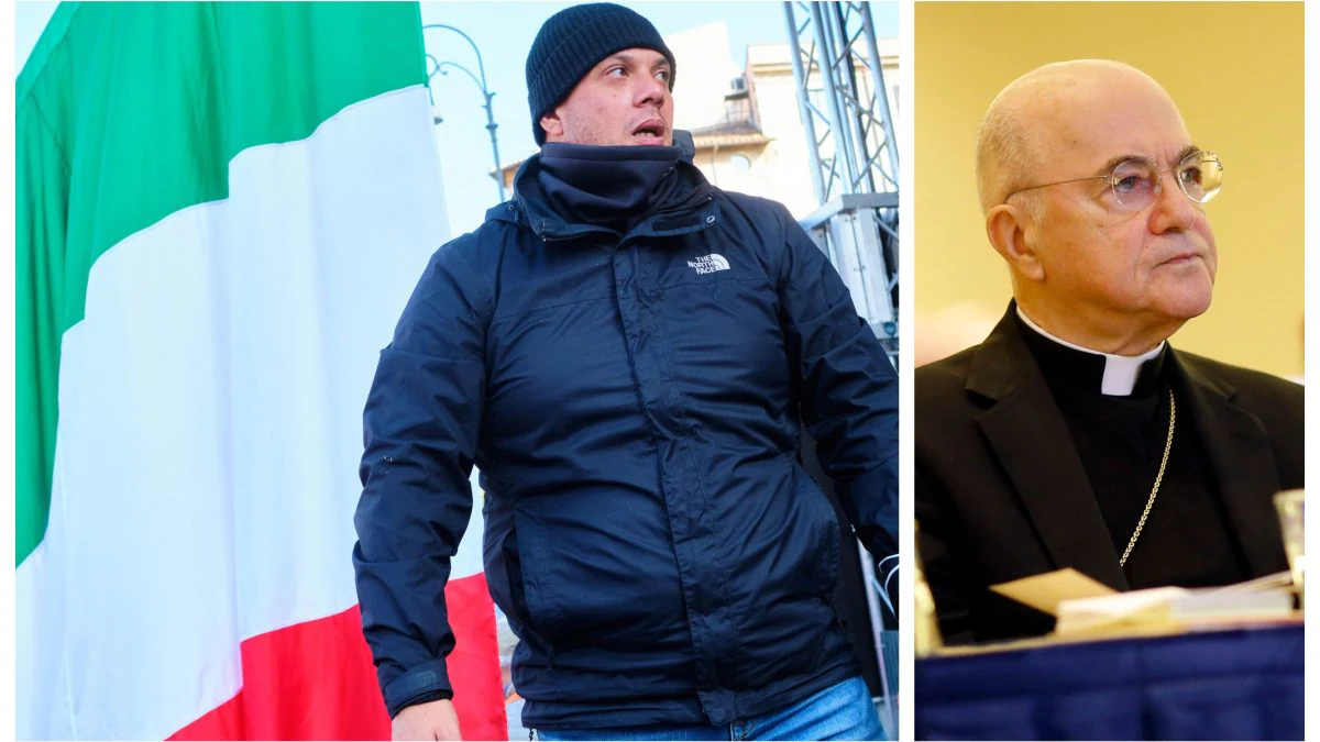Giuliano Castellino lascia Forza Nuova per Monsignor Viganò, l’anti papa Francesco