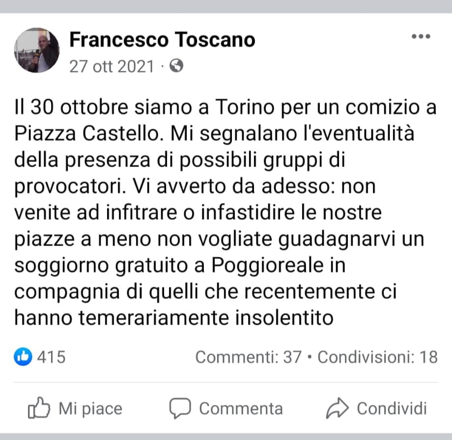 Francesco Toscano Servo Del Sistema!
