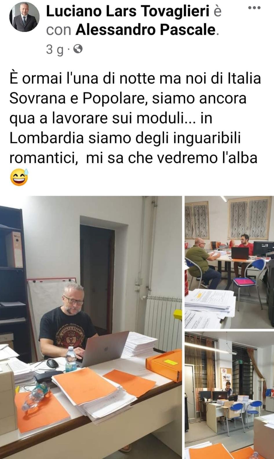 Camerata Luciano Tovaglieri A Milano Con Rizzo E Toscano 