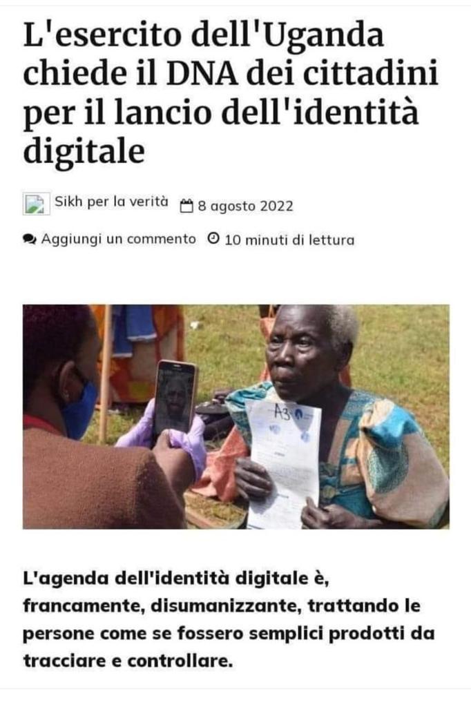 E Dall’Uganda Parte L’esperimento Mondiale: La Nuova Tirannia Dell’identità Digitale E Ambientalista