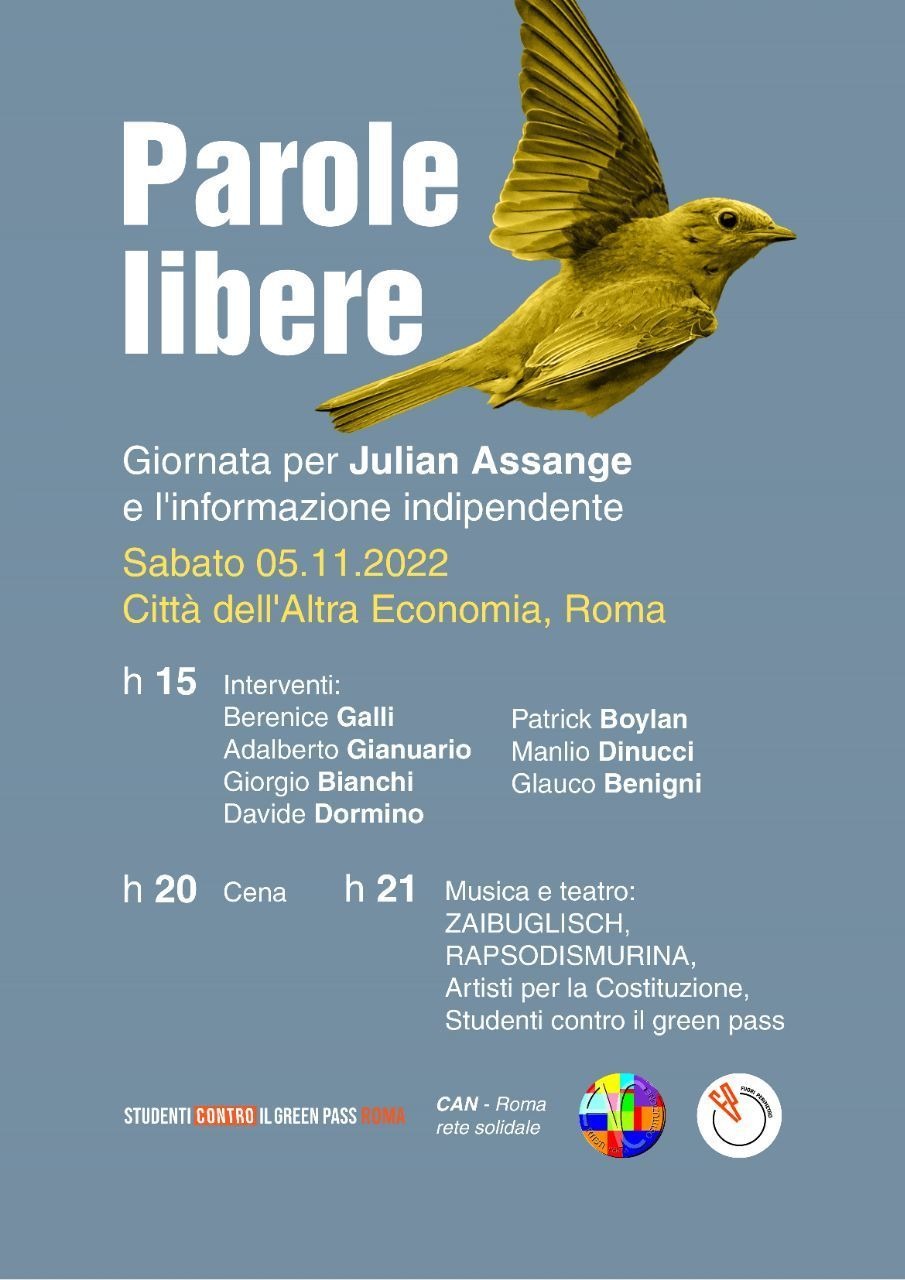 Italia Libera: Roma per Julian Assange, Il 5 Novembre
