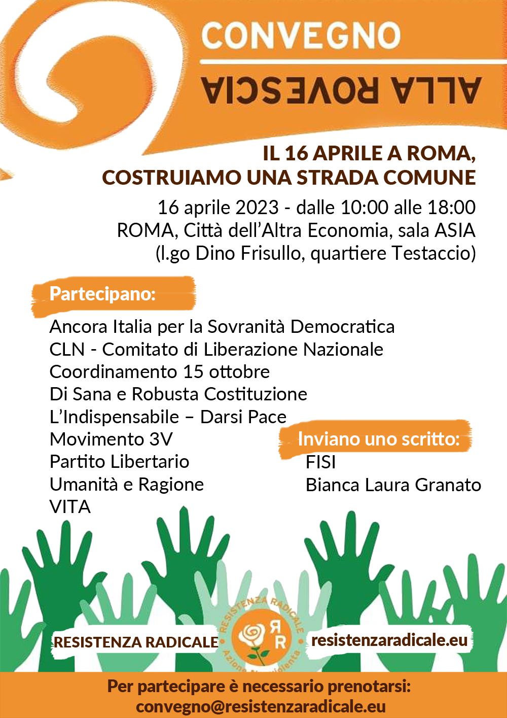 Roma, Domenica 16 aprile, la Resistenza si incontra e confronta.