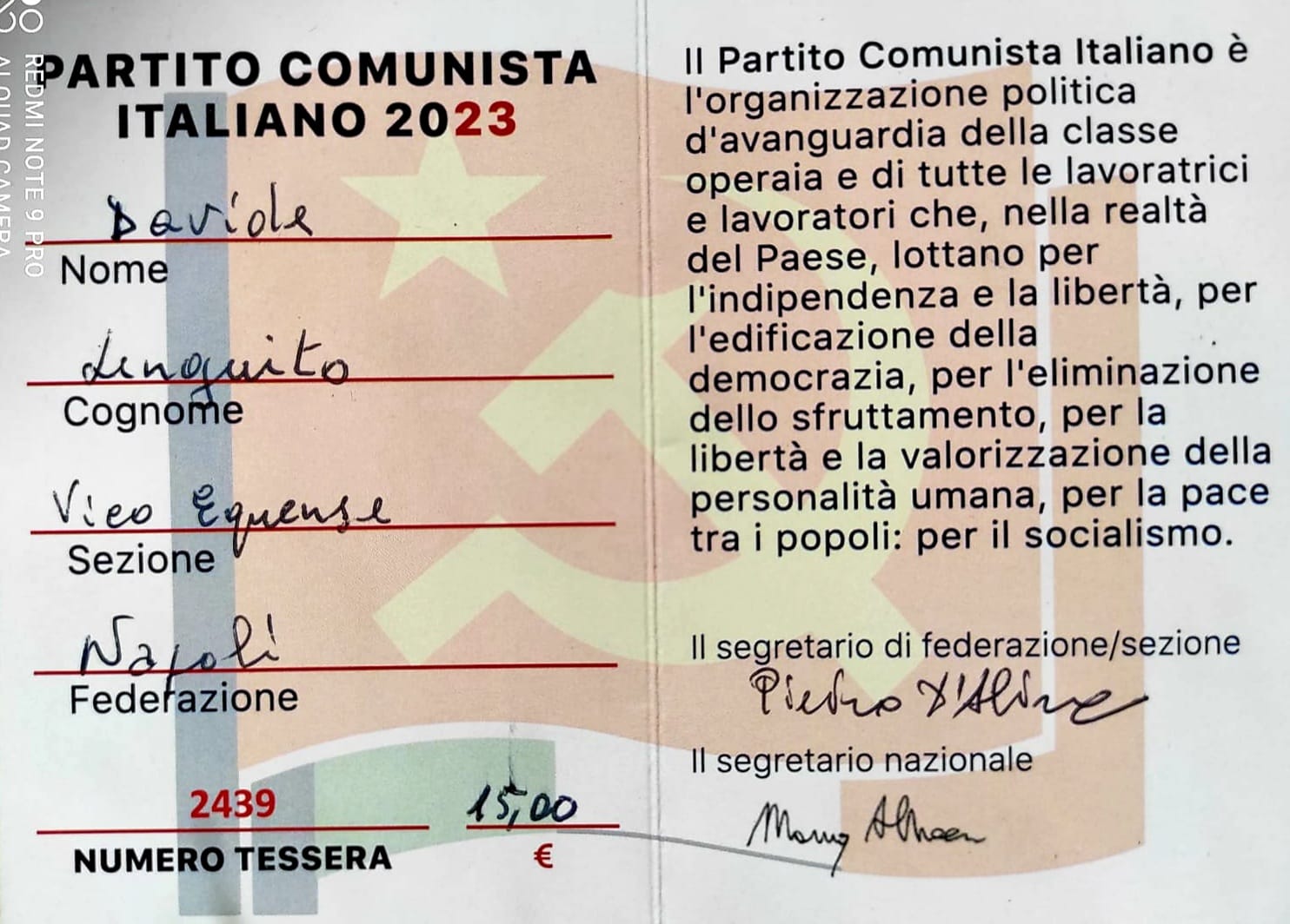 Davide Leguito nuovo Coordinatore Italia Libera Campania
