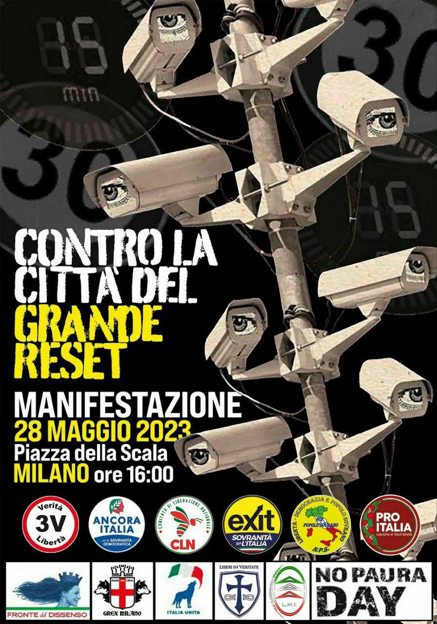 Erica Pella (Italia Libera): Roma chiama, Milano risponde. Domenica 28 maggio tutti in piazza contro Ztl e Great Reset!