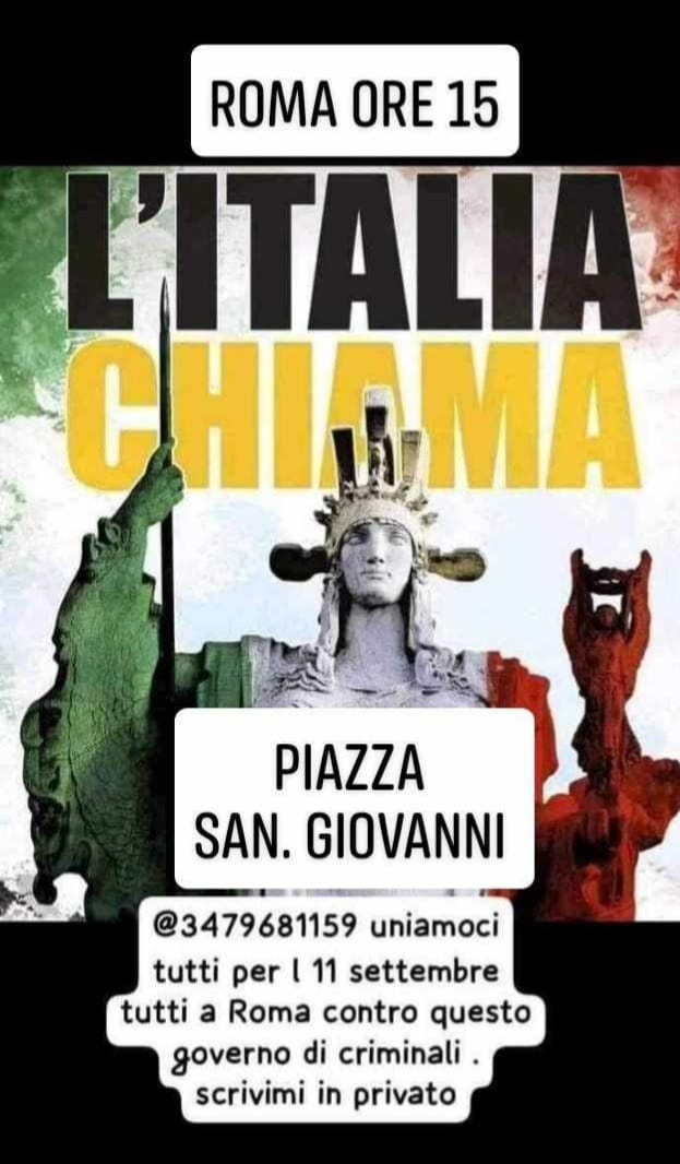 11 SETTEMBRE L’ITALIA CHIAMA!