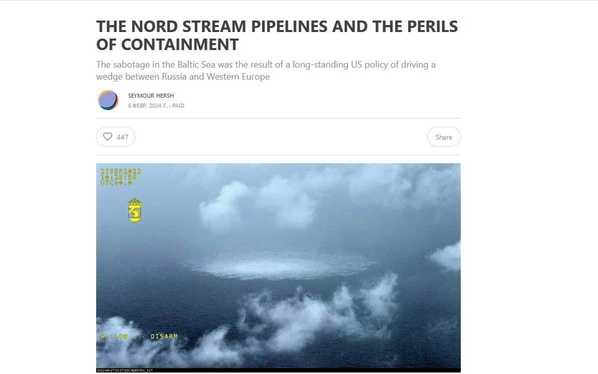 Nord Stream: è stato terrorismo